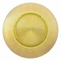 Red Pomegranate Collection 13 in. Ritz Glitter Charger Plates, Gold - Set of 4 4694-0